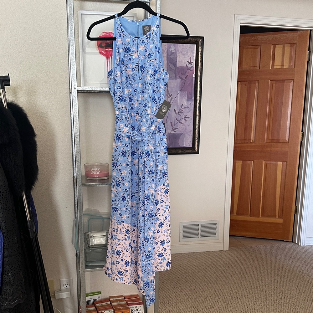 Vince Camuto Floral Sleeveless Maxi Dress w pockets